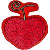Elbenwald One Piece - Cuscino con frutto del diavolo, design ope, 32,5 x 34,5 x 8,5 cm, unisex, rosso