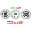 MALOSSI - DCM KIT 3 DISCHI FRENO PASTIGLIE YAMAHA TMAX 500 2004 2005 2006 2007 ABS FLOTTANTI