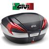 GIVI BAULETTO VALIGIA V56 MAXIA4 CATADIOTTRI ROSSI COVER NERA CARBON LOOK GIVI