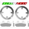KYOTO COPPIA DISCHI ANTERIORI PASTIGLIE HONDA XRV 750 R AFRICA TWIN 1990 1991 1050