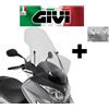 GIVI Parabrezza COMPLETO di attacchi per suzuki Burgman 125-200 2012 2013 3106DT GIVI