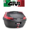 GIVI Bauletto Monolock nero catadiottri rossi, 37 Lt con piastra e kit univ B37N GIVI