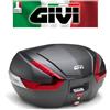 GIVI Valigia nera 47 lt. con inserto carbon look e catadiottri rossi V47NN GIVI