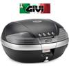 GIVI BAULETTO VALIGIA LT. 46 COMPLETA COVER NERA GOFFRATA CATADIOTTRI FUME V46NT GIVI