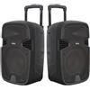 SHARD-LAB ALTOPARLANTI ATTIVI IMPIANTO KARAOKE 900W 10" BLUETOOTH RADIO USB TROLLEY