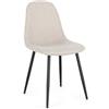 Bizzotto Sedia New Irelia Nero/beige di Bizzotto