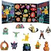 Bandai - Pokémon - Calendario dell'Avvento Halloween - 8 personaggi Pokémon e 5 accessori - Pikachu, Zorua, Malosse, Bulbizarre, Fantyrm, Skelenox e Mimiqui - PKW2688