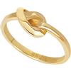 Breil, Collezione B&ME, Anello Donna, Anello in Acciaio Lucido IP Gold, con Design Minimal, Ricercato e Simbolico a Forma di Nodo, Ideale per un Regalo Speciale, Misura 10, Gold