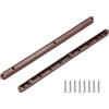 PATIKIL Guide Scorrevoli da 12 Pollici, 2pz Guide in Plastica Montate sui Lati con Viti di Montaggio per Armadietto/Cassetto/Comodino/Tavolo/Armadio, Marrone