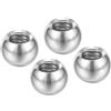 PATIKIL M6x10mm Sfera Dadi Manopola 4 Pacco Femmina Filettatura 304 Inox Acciaio Rotondo Cieco Foro Vite Tappo Cover per Illuminazione Macchinario Fai da Te Decorazione Argento