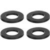 PATIKIL Distanziale Alluminio M10 4pz Distanziali Metallici Alluminio 10,5 Mm ID x 20 Mm OD x 2 Mm L Distanziatore Alluminio a Vite Rotondo per Viti 2/5 o M10 Nero