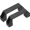 PATIKIL 2 Pezzi Maniglie per Mobili in Plastica, Distanza Fori 90mm, Maniglia Quadrate Pomelli Ferramenta per Cassetti Cucina Bagagli Attrezzature Meccaniche Ante Armadietti, Nero