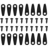 QUARKZMAN Set di 100pz Clip per Supporto Cornice con 100pz Viti, Chiusure a Pulsante Girevole Chiodi Hardware per Cornici Foto Disegno Quadri Appesi Artigianali, Nero