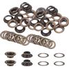 QUARKZMAN 40Set Occhielli per Teloni con Rondelle 12mm Occhiello Strumento Metallici color Rame per Tende in Tessuti Cinture in Pelle Scarpe Borse DIY, Bronzo (Perforatrice Non Inclusa)