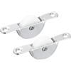 QUARKZMAN 25mm Scorrevole Porta Nylon Pulegge Mobili Rullo Ruote per Schermo Porta Armadio Armadietto Armadio, 2pz, Bianco Argento Tono