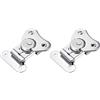 METALLIXITY Chiusura a Torsione Farfalla a Molla Caricata (40mm/1,57) 2pz, Chiavistello a Farfalla in Ferro Cromato - per Casse Scatole di Legno, Argento
