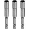 QUARKZMAN 3Pz Bussole per Avvitatore Esagonale a Dado 7mm Chiavi Bussola Metriche 6 Punte Gambo Esagonale 1/4 Inserto Magnetico Acciaio CR-V Bulloni Impulsi per Trapani, Lungo 2.56 (65mm)
