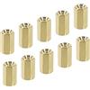 YOKIVE 50pz M2.5 Distanziatori, Ottone Esagonale PCB Distanziatori Dadi, Mantieni Altezza Uniforme, Ottimo per Scheda Madre, Circuito Scheda, Elettronica (Oro Tono, 8mm)