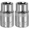 QUARKZMAN 2pz Dado E-Torx Attacco 3/8 E12 Dado Torx Esterno Profondo CR-V 6 Punti Spline Dado Femmina a Stella per Riparazioni Auto Manutenzione Casa DIY Lunghezza 1.2