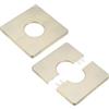 M METERXITY 2-Pack Flangia A Parete Divisibile, Per Tubo OD 1.3 Pollice/32mm Piastra ABS Quadrata Autoadesiva Copri Tubature Per Tubo Dell'Acqua/Rubinetti [Tono Oro]