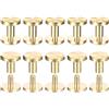 QUARKZMAN 10pz Viti Chicago in Ottone, 4x7x10mm Fissaggio per Rivetti Borchie per Chiodi Vite a Testa Piatta Struttura Floreale Cinturino da Cintura Artigianale in Pelle Fai-Da-Te