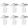QUARKZMAN Ganci per Soffitto a Caduta a 6 Coppie 1 W in Metallo Ganci per Traccia a T-Bar Sospesi Soffitti a Caduta Ganci per Appendere Piante e Decorazioni, Bianco