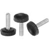 QUARKZMAN 20pz Manopole Zigrinate con Filettatura Maschio M4 x 20mm, Vite a Mano Pomelli di Bloccaggio con Maniglia in Plastica Asta Filettata, Nero