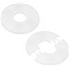M METERXITY 2-Pack Flangia A Parete Divisa, Per Tubo OD 1 Pollice/25mm Piastra ABS Copritubo Tondo Autoadesivo Coperture Idrauliche Per Tubo Dell'Acqua/Rubinetto [Bianco]