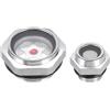 PATIKIL Olio Mirino Vetro 2pz 1/4 3/4 Maschio Filettato Lega Olio Liquido Livello Indicatore Olio Indicatore per Pompa Aria Compressore Raccordi