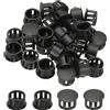 PATIKIL Tappi Copriforo, 48Pz 3/5 (15mm) Tappi per Fori in Plastica Copriforo a Vite Scrivania Fibbia Bloccaggio Inserto per Mobili Fori Armadio Cucina, Nero