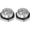 QUARKZMAN 2Pz Vetro Spia Olio Compressore Aria G1 Filettatura Maschio Indicatore Plastica Livello Vista Liquido Lega Alluminio Testa Esagonale Finestra con O-Ring Aria Raccordi, Argento