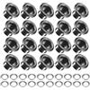 METALLIXITY Occhielli con Rondelle (10.5 x 6 x 7mm) 100pz, Lega Grommet Kit Cromato Cromato - per Pelle Tela Abbigliamento Fai-da-Te Artigianato Creazione, Scuro Grigio