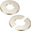 M METERXITY 2-Pack Fascia Divisa Da Parete, Per Tubo Da 1.6 Pollici/40mm Diametro Esterno Piastra ABS Rotonda Autoadesiva Copritubo Per Tubature Dell'Acqua/Rubinetti [Tono Oro]