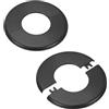 M METERXITY 2-Pack Flessibile Da Parete Divisibile, Per Tubo Con Diametro Esterno 2 Pollici/50mm ABS Piastra Scudata Rotonda Coperture Per Tubi Dell'Acqua/Rubinetti [Nero]