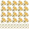 METALLIXITY Occhielli con Rondelle (8 x 4 x 7mm) 100pz, Kit Grommet Rame ]Cromato Cromato - per Pelle Tela Abbigliamento Fai-da-Te Artigianato Fabbricazione, Oro Tono