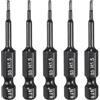 QUARKZMAN 5pz Chiave Esagonale Punta Trapano 1.5mm(H1.5) Metrico 1/4 Attacco Esagonale 2(50mm) Lunghezza Acciaio S3 Punte Avvitatori Magnetici di Impatto