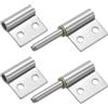 QUARKZMAN 2Pcs 2 x 1-1/2 (LxW) 304 Acciaio Inossidabile Saldabile Cerniere con Preforato Cerniere a Bandiera Sollevabili Cerniere Staccabili per Porte a Battente Porte Metalliche, Argento