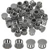 PATIKIL Tappi Copriforo, 48Pz 4/9 (12mm) Tappi per Fori in Plastica Copriforo a Vite Scrivania Fibbia Bloccaggio Inserto per Mobili Fori Armadio Cucina, Grigio