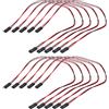 QUARKZMAN Femmina Femmina Cavo di Collegamento Breadboard 2 Pin Passo 2.54mm Singola riga Cavo Nastro Lungo 30cm Progetti Elettronici su Breadboard Confezione da 10, Multicolore