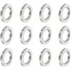 QUARKZMAN 12pz Distanziatore Acciaio Inossidabile 10.2mm Foro x 16mm OD x 2mm Lunghezza Boccola per Vite Finitura Semplice Distanziatore Metallo Rotondo per Viti Bulloni e Barre M10