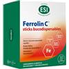 ESI, Ferrolin C, Integratore Ferro, Acido Folico, Vitamina C e B12, Per la Normale Funzione del Sistema Immunitario, Riduzione di Stanchezza e Affaticamento, 30 sticks orosolubili