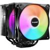 be quiet! Pure Rock Pro 3 LX dissipatore, capacità di raffreddamento elevatissima, 6 heatpipe da 6 mm ad alte prestazioni, 2 ventole Light Wings LX PWM da 120 mm, compatibile con liquid metal