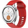 GIOPUEY 22mm Cinturini Compatibile con Xiaomi Watch S4/S3/S2/S1 Active/Watch 2/2 PRO, Morbido Silicone Cinturino [Resistente all'Usura] [Traspirante] - Red
