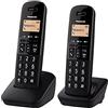 Panasonic (Wireless) Telefono fisso Wireless Duo - KX-TGB612FRB - Nero