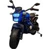 Pilots Kids Moto Elettrica per Bambini a Batteria Moto Cross 12V Blu Metallizzato