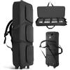 VEVOR Borsa Porta Cavi per DJ, Interne da 1039 x 430 x 130 mm, Custodia Imbottita per Pianoforte con Ruote, Custodia Morbida con Ruote Scorrevoli, per Tastiere a 88 Note e Pianoforti Elettrici