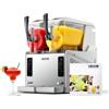 VEVOR Macchina per Bevande Ghiacciate Granite Serbatoio Doppio 2 x 3 Litri da 450 W, Macchina per Granite Autopulente per Preparazione Cocktail Frullati Ghiacciati, Feste, Evento, Cucina