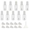 NICENEEDED Bottiglie Vuote di Smalto, Contenitore per Smalto In Plastica Ricaricabile, Bottiglie Trasparenti per Smalto per Unghie Da 20 ml con Pennello per Miscelazione