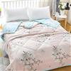 FANSU Copriletto Trapuntato 200x220cm, Microfibra Copriletto Matrimoniale, Tema del Fiore di Prugna Trapunta Matrimoniale, Primaverile Estivo Reversibile Trapunta Leggero
