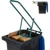 Relaxdays Compattatore Rifiuti Domestico, Trash Compactor, Pressa Bidone Manuale, Spazzatura & Plastica, Acciaio, Verde